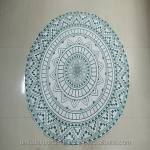 Tenture murale tissée Mandala en coton pour décoration de salon - Product Image 1