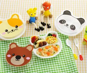 Lunchbox Voor Kinderen Magnetron Restaurant Afhalen Voedsel Container Een Tijd Opbergdozen Patroon Japanse Fabriek Plastic Dier Jp