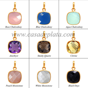 Pera facetada clásica Cuarzo ahumado Piedra preciosa Plata de Ley 925 Pendientes hechos a mano Alambre de oreja para fiesta Joyería de moda para - Product Image 6