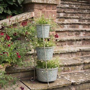 Galvanised Planter with <b>Stand</b> for <b>Planting</b> - Product Image 1