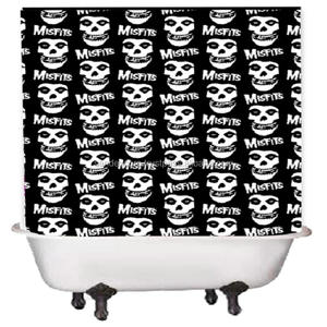 Very Beautiful <b>Bathroom</b> Curtain <b>Set</b> With Printed Circle Design <b>Shower</b> Curtain in India - Product Image 3