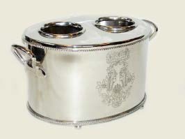 Cubeta de plata con asa y grabado para vino y champán, personalizada - Product Image 5