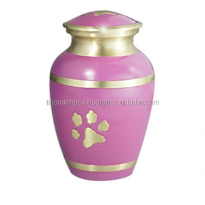 Urn de crème poli, de couleur rose, pour jour et anniversaire, fait à la main, en métal doré, de haute qualité - Product Image 3