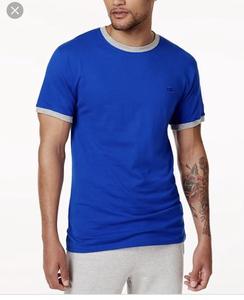 Custom OEM Service Men's Plus Size Breathable Jersey 100% Cotton <b>White</b> Ringer T-<b>Shirts</b> - Product Image 2