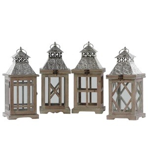 Lanternes de bougie en bois suspendues classiques de meilleure qualité avec dessus en finition pour intérieur et extérieur, décoration de maison indienne - Product Image 6