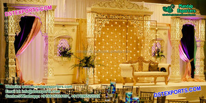 ชุดจัดงานแต่งงานที่น่าประทับใจพราวเวทีงานแต่งงานออกแบบเวทีตกแต่งงานแต่งงาน - Product Image 6