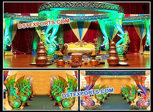 Impresionante Mandap Indio para Bodas, Mandap con Diseño de Mariposas, Mandap Completamente Tallado en Fibra, AUSTRALIA - Product Image 2