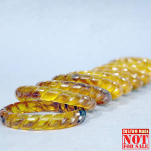 กำไลข้อมือเรซิ่นทรงเพรียวบาง ดีไซน์เชือก ลายกระดองเต่า งานแฮนด์เมด - Product Image 3