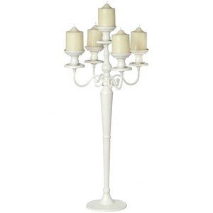 Candelabros hechos a mano de aluminio blanco para decoración de Bodas/fiestas: emocionante adición a su evento - Product Image 1