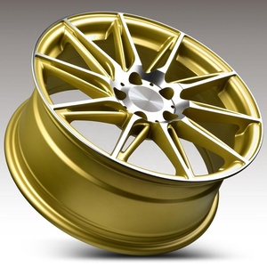 Jantes en alliage S-Brand - Multi-rayons Gunmetal entièrement polies 7,5J~8,0J de largeur, ajustement universel PCD 100mm ET 40mm - Product Image 2