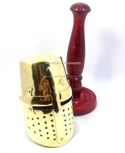 MINI casco ARMOR de latón antiguo, caballero cruzado, TEMPLER MEDIEVAL, CHMH30013 - Product Image 6