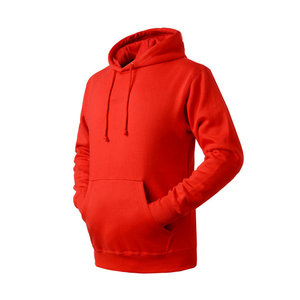 RED CUSTOM HOODIE 100% algodón liso rojo con capucha - Product Image 1