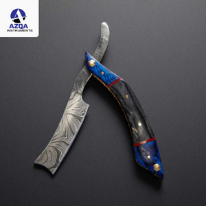 <span class=keywords><strong>Damascus</strong></span> Sharp Blade <span class=keywords><strong>Barber</strong></span> Salon Cạo Râu Dao Cạo Với Tay Cầm Xương - Product Image 2