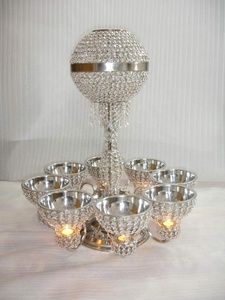 Centro de mesa de araña de cristal para boda - Product Image 2