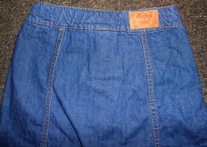 Jupe en jean en coton à ouverture frontale pour filles fabriquée au Bangladesh pour la saison de printemps, tailles mixtes pour l'exportation - Product Image 2
