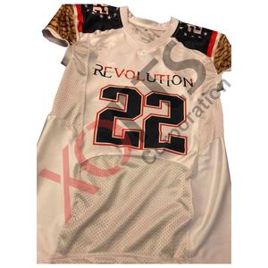 Maillot de football orange et bleu de meilleure qualité, entièrement sublimé avec nom et numéro, vêtements de football grande taille respirants - Product Image 5