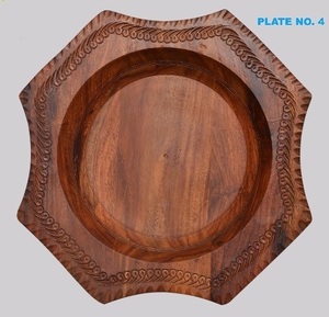 Piatti di <span class=keywords><strong>legno</strong></span> inciso solido Artigianato Piastre di Decorazione, Fatto A Mano di <span class=keywords><strong>Legno</strong></span> <span class=keywords><strong>Nome</strong></span> Rotondo Che Serve Piatti - Product Image 4