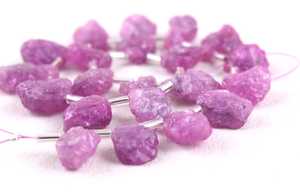 หินแซฟไฟร์สีชมพูสำหรับใส่แก้วอัญมณีรูปทรงไม่เรียบแบบหยาบเครื่องประดับคอลเลกชั่นหินแบบตัด - Product Image 3