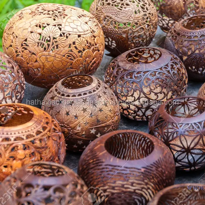 Artesanías de cáscara de coco Natural de Vietnam