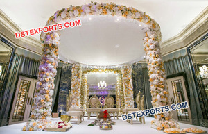 Mandap en bois rustique pour cérémonie royale sud-indienne, mandaps de mariage en bois, magnifique artisanat, mandap de mariage indien, décoration d'événement aux États-Unis - Product Image 5