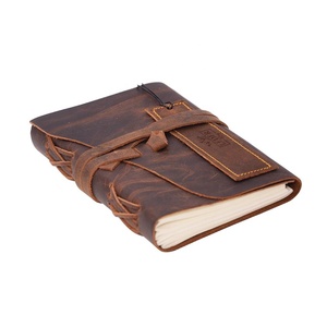Antique Deckle Edge Leather Bound Hardcover Journal Notebook Handmade Sketchbook Sewing Binding Medium Unlined Daily Gift - Product Image 1