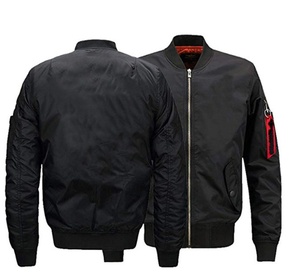 Chaquetas de bombardero para hombre Abrigos gruesos de invierno con cremallera cálida Ropa de moda - Product Image 4