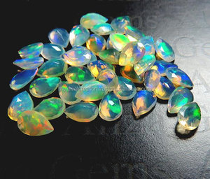Piedra preciosa calibrada suelta de pera facetada de ópalo Welo etíope Natural de 6mm y 7mm a precio de fábrica al por mayor - Product Image 1