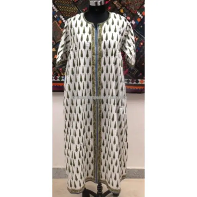 Robe de soirée blanche à motifs indiens, tunique ample et décontractée, longue, décontractée, vente en gros, livraison gratuite