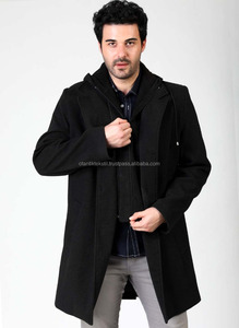 Negro de lana de los hombres chaquetas - Product Image 4