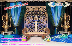Phulkari Themeปัญจาบงานแต่งงานMehandi Stage Mehandi Stage DecorมุสลิมSangeet Stage Decor - Product Image 4