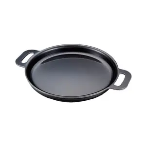 Ferro fundido para churrasco, placa de ferro preta para uso na cozinha, 28cm