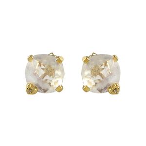 Pendientes chapados en oro de nueva moda con Plata de Ley 925 arcoíris piedra lunar Multi piedra CZ Stud pendiente - Product Image 2