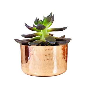 Cuivre martelé Style classique finition polie utilisation au sol Pot de fleur d'intérieur et jardinière accessoire de jardin décoratif Unique - Product Image 1