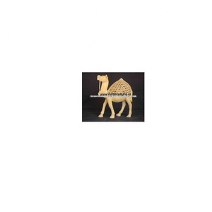 Houten Kameel Beeldje Met Jali Patroon Voor Hotel, Kantoor, Restaurant , School Desk Decor