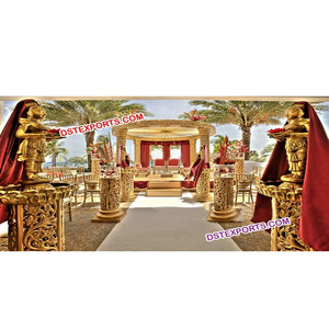 Mandap de mariage indien en or sculpté, Mandap de mariage indien en or, Mandap de mariage, Nouveau design, Australie, États-Unis, Royaume-Uni - Product Image 1