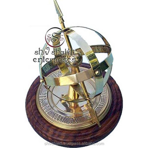 Sphère armillaire en laiton nautique de 10 pouces, faite à la main, polie, rotative, design Art déco, décoration de maison et de bureau, style vintage, objet de collection - Product Image 1