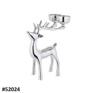 Candle Holder Deer <b>Candlestick</b> Metal Home Decor Silver Candle Stand Nickel Plated Deer Shape Candle Holder - Product Image 5