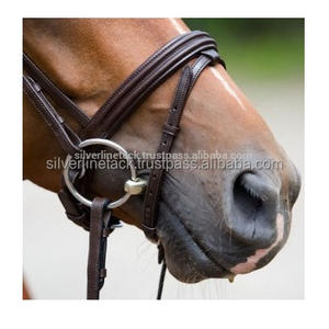 Horse Flash Noseband <b>Bridle</b> Made of High Quality Leather - Product Image 2