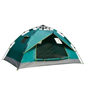 Best selling fiberglass single layer automatic opening camping tent