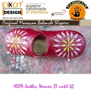 EXXOT DESIGN Women's Disposable Genuine Leather Babouche <b>Slides</b> for Indoor Use-Spring/Summer/Autumn/Winter - Product Image 2