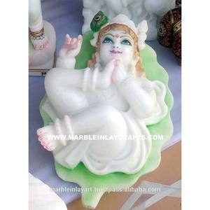 Exclusive White Marble Krishna Handmade Statue - Product Image 1