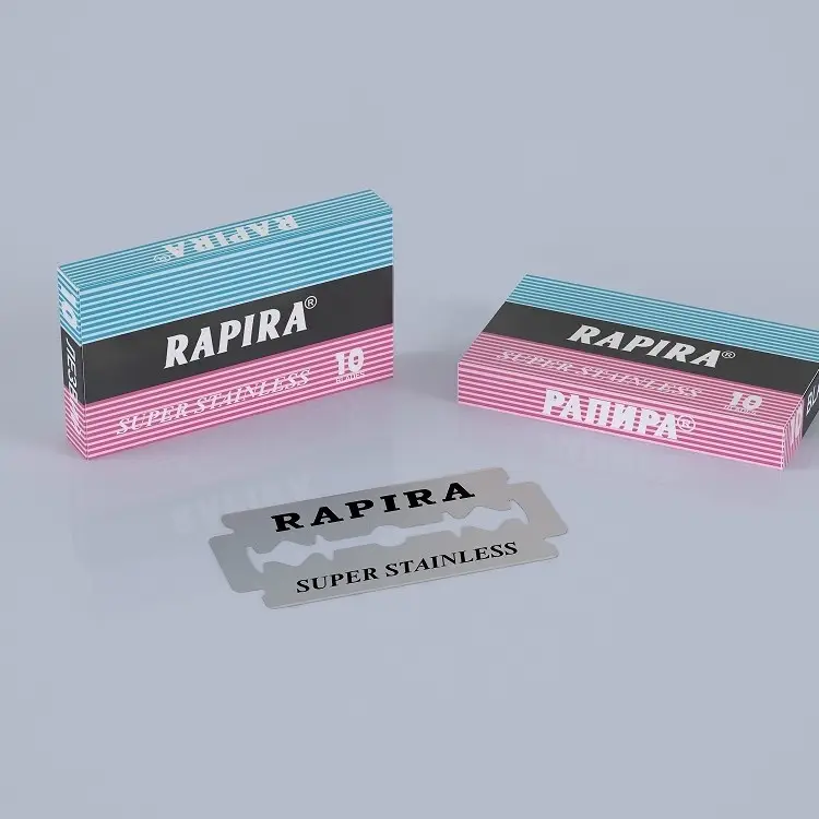 Cheap price factory quality stainless steel double edge razor blades shaving blades platinum Rapira Classic