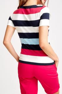 T-shirts unisexes décontractés à rayures 100% coton à manches courtes, taille plus, pour femmes, imprimés streetwear - Product Image 2