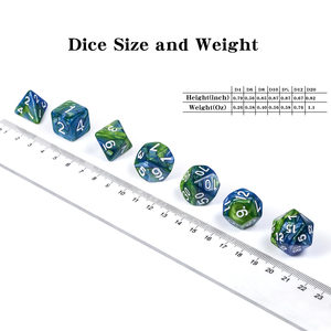 Ensemble de dés RPG personnalisés, vente en gros d'usine, 7 dés polyédriques en acrylique pour D&D, jeux de table Dungeons and Dragons - Product Image 5