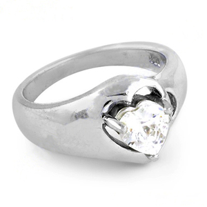 Impresif 925 perak murni padat cincin bentuk hati zirkonia kubik hadiah pernikahan trendi wanita gadis menampilkan mutiara berlian - Product Image 1