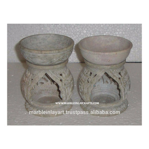 Soapstone Handmade Antique Aroma Home Diffuser Lamp - Product Image 1