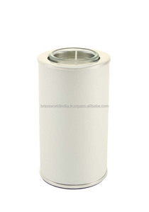 Blue Adult American Style Metal <b>Tealight</b> Cremation Urn by Brassworld India - Product Image 2