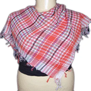 Ethnic Cotton Arab Scarf with Black and White Checked Design for Neck or <b>Muslim</b> Shoulder Rumaal/Shemagh/Keffiyeh - Product Image 1
