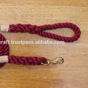 Burgundy Dog Leash ~ Rope Dog Lead - Maroon - Red - Eco Friendly - Cotton Dog Leash - Product Image 1