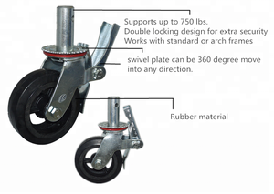 <span class=keywords><strong>Ruedas</strong></span> <span class=keywords><strong>de</strong></span> <span class=keywords><strong>Andamio</strong></span> con Núcleo <span class=keywords><strong>de</strong></span> Hierro Fundido y Cubierta <span class=keywords><strong>de</strong></span> Goma, <span class=keywords><strong>Precio</strong></span> <span class=keywords><strong>de</strong></span> Fábrica WBD, <span class=keywords><strong>Ruedas</strong></span> con Eje Hueco - Product Image 2